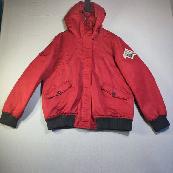 Beaver Canoe bomber style winter jacket boys size XL maroon colour - Picture 1 of 16